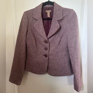 Vintage Gadzooks Mauve Tweed Blazer Size M